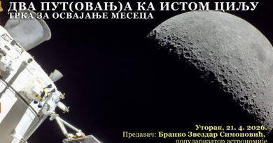 ЦЗК: ПРЕДАВАЊЕ О МИСИЈАМА „АПОЛО“ И „АРТЕМИС“ И ТРЦИ ЗА ОСВАЈАЊЕ МЕСЕЦА