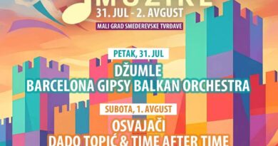 „ТВРЂАВА МУЗИКЕ“ ОД 31. ЈУЛА ДО 2. АВГУСТА